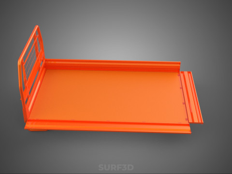 UTE HEADBOARD TAILGATE DROP SIDE LOAD BED BODY PICKUP TRUCK DOOR Model 3D