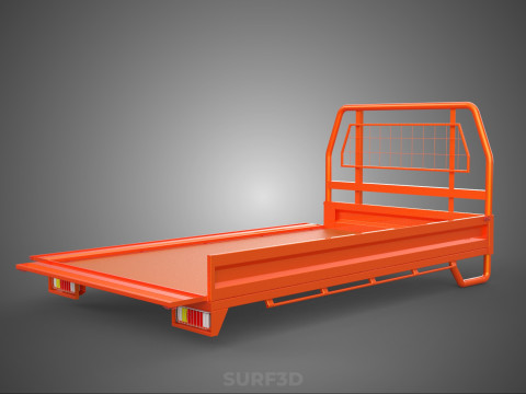 UTE HEADBOARD TAILGATE DROP SIDE LOAD BED BODY PICKUP TRUCK DOOR Model 3D