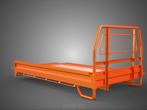 UTE HEADBOARD TAILGATE DROP SIDE LOAD BED BODY PICKUP TRUCK DOOR Model 3D
