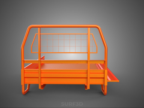 UTE HEADBOARD TAILGATE DROP SIDE LOAD BED BODY PICKUP TRUCK DOOR Model 3D