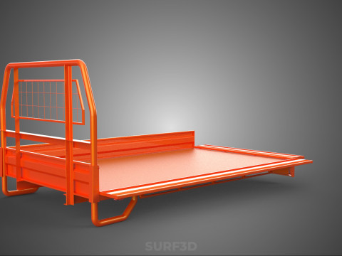 UTE HEADBOARD TAILGATE DROP SIDE LOAD BED BODY PICKUP TRUCK DOOR Model 3D