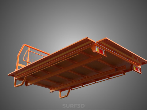 UTE HEADBOARD TAILGATE DROP SIDE LOAD BED BODY PICKUP TRUCK DOOR Model 3D
