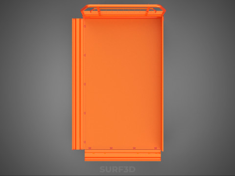 UTE HEADBOARD TAILGATE DROP SIDE LOAD BED BODY PICKUP TRUCK DOOR Model 3D
