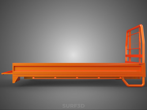 UTE HEADBOARD TAILGATE DROP SIDE LOAD BED BODY PICKUP TRUCK DOOR Model 3D