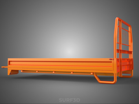 UTE HEADBOARD TAILGATE DROP SIDE LOAD BED BODY PICKUP TRUCK DOOR Model 3D