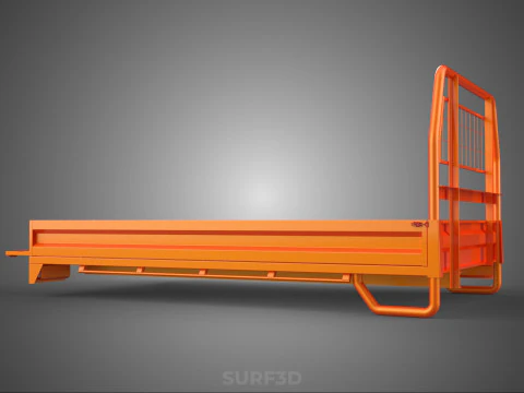 UTE HEADBOARD TAILGATE DROP SIDE LOAD BED BODY PICKUP TRUCK DOOR 3D Model