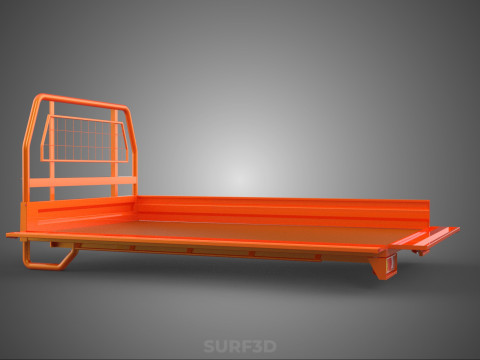 UTE HEADBOARD TAILGATE DROP SIDE LOAD BED BODY PICKUP TRUCK DOOR Model 3D