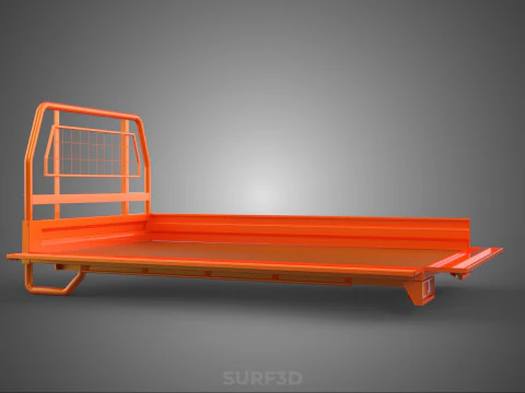 UTE HEADBOARD TAILGATE DROP SIDE LOAD BED BODY PICKUP TRUCK DOOR 3D Model