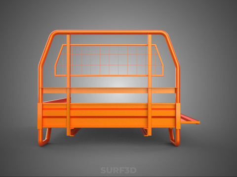 UTE HEADBOARD TAILGATE DROP SIDE LOAD BED BODY PICKUP TRUCK DOOR Model 3D