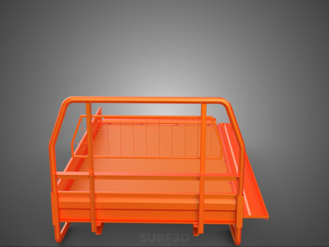 UTE HEADBOARD TAILGATE DROP SIDE LOAD BED BODY PICKUP TRUCK DOOR Model 3D