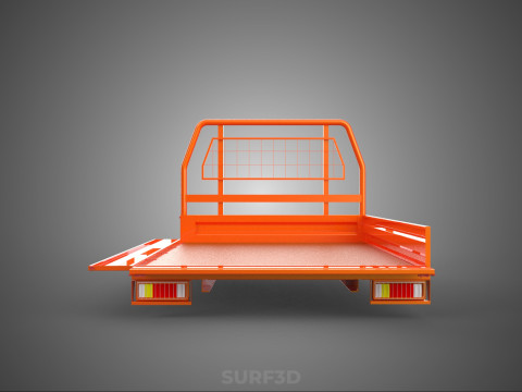 UTE HEADBOARD TAILGATE DROP SIDE LOAD BED BODY PICKUP TRUCK DOOR Model 3D