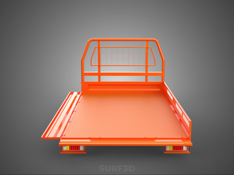 UTE HEADBOARD TAILGATE DROP SIDE LOAD BED BODY PICKUP TRUCK DOOR Model 3D