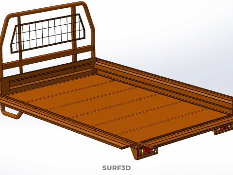 UTE HEADBOARD TAILGATE DROP SIDE LOAD BED BODY PICKUP TRUCK DOOR Model 3D