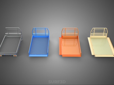 STANDARD DROP SIDE BED BODY GATE DOOR PICKUP TRUCK WIDE DECK CAR 3D 模型