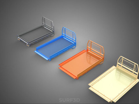 STANDARD DROP SIDE BED BODY GATE DOOR PICKUP TRUCK WIDE DECK CAR 3D 模型
