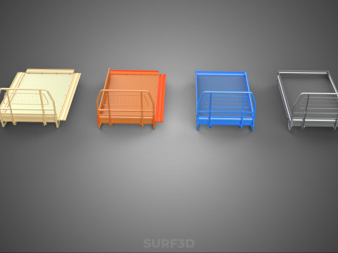 STANDARD DROP SIDE BED BODY GATE DOOR PICKUP TRUCK WIDE DECK CAR 3D 模型