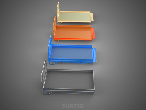 STANDARD DROP SIDE BED BODY GATE DOOR PICKUP TRUCK WIDE DECK CAR 3D 模型