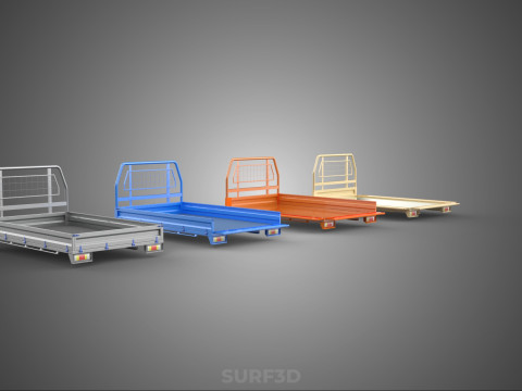 STANDARD DROP SIDE BED BODY GATE DOOR PICKUP TRUCK WIDE DECK CAR 3D 模型