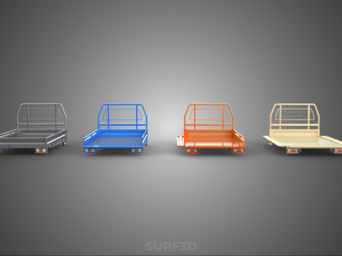 STANDARD DROP SIDE BED BODY GATE DOOR PICKUP TRUCK WIDE DECK CAR 3D 模型