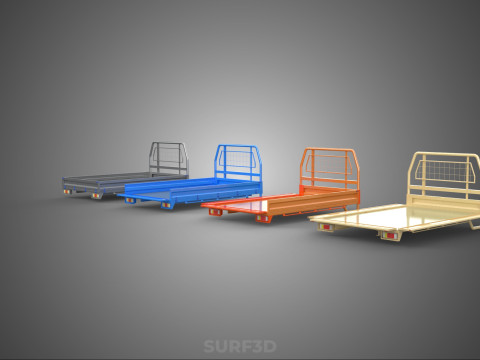STANDARD DROP SIDE BED BODY GATE DOOR PICKUP TRUCK WIDE DECK CAR 3D 模型