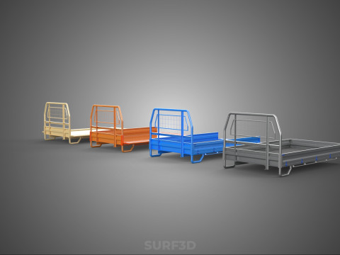 STANDARD DROP SIDE BED BODY GATE DOOR PICKUP TRUCK WIDE DECK CAR 3D 模型