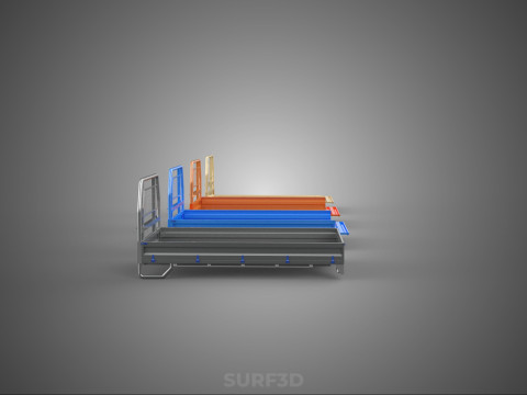 STANDARD DROP SIDE BED BODY GATE DOOR PICKUP TRUCK WIDE DECK CAR 3D 模型
