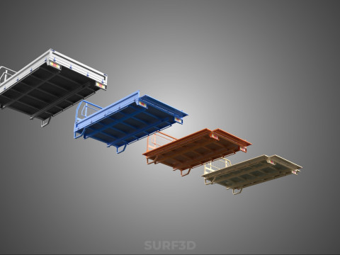 STANDARD DROP SIDE BED BODY GATE DOOR PICKUP TRUCK WIDE DECK CAR 3D 模型