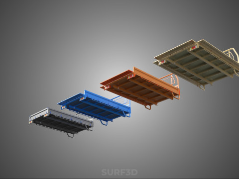 STANDARD DROP SIDE BED BODY GATE DOOR PICKUP TRUCK WIDE DECK CAR 3D 模型