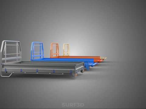 STANDARD DROP SIDE BED BODY GATE DOOR PICKUP TRUCK WIDE DECK CAR 3D 模型