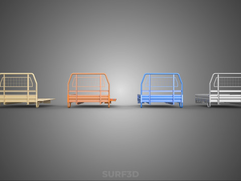 STANDARD DROP SIDE BED BODY GATE DOOR PICKUP TRUCK WIDE DECK CAR 3D 模型