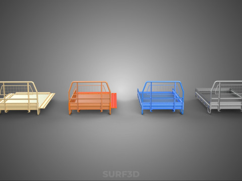 STANDARD DROP SIDE BED BODY GATE DOOR PICKUP TRUCK WIDE DECK CAR 3D 模型