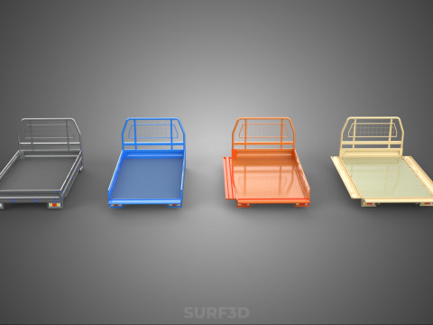 STANDARD DROP SIDE BED BODY GATE DOOR PICKUP TRUCK WIDE DECK CAR 3D 模型