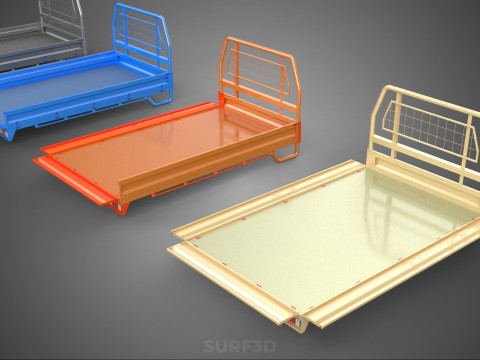 STANDARD DROP SIDE BED BODY GATE DOOR PICKUP TRUCK WIDE DECK CAR 3D 模型