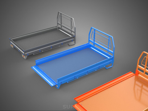 STANDARD DROP SIDE BED BODY GATE DOOR PICKUP TRUCK WIDE DECK CAR 3D 模型