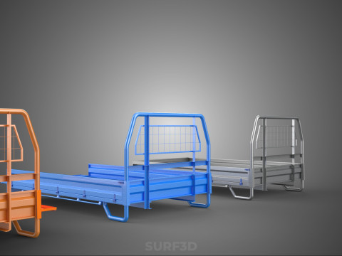 STANDARD DROP SIDE BED BODY GATE DOOR PICKUP TRUCK WIDE DECK CAR 3D 模型