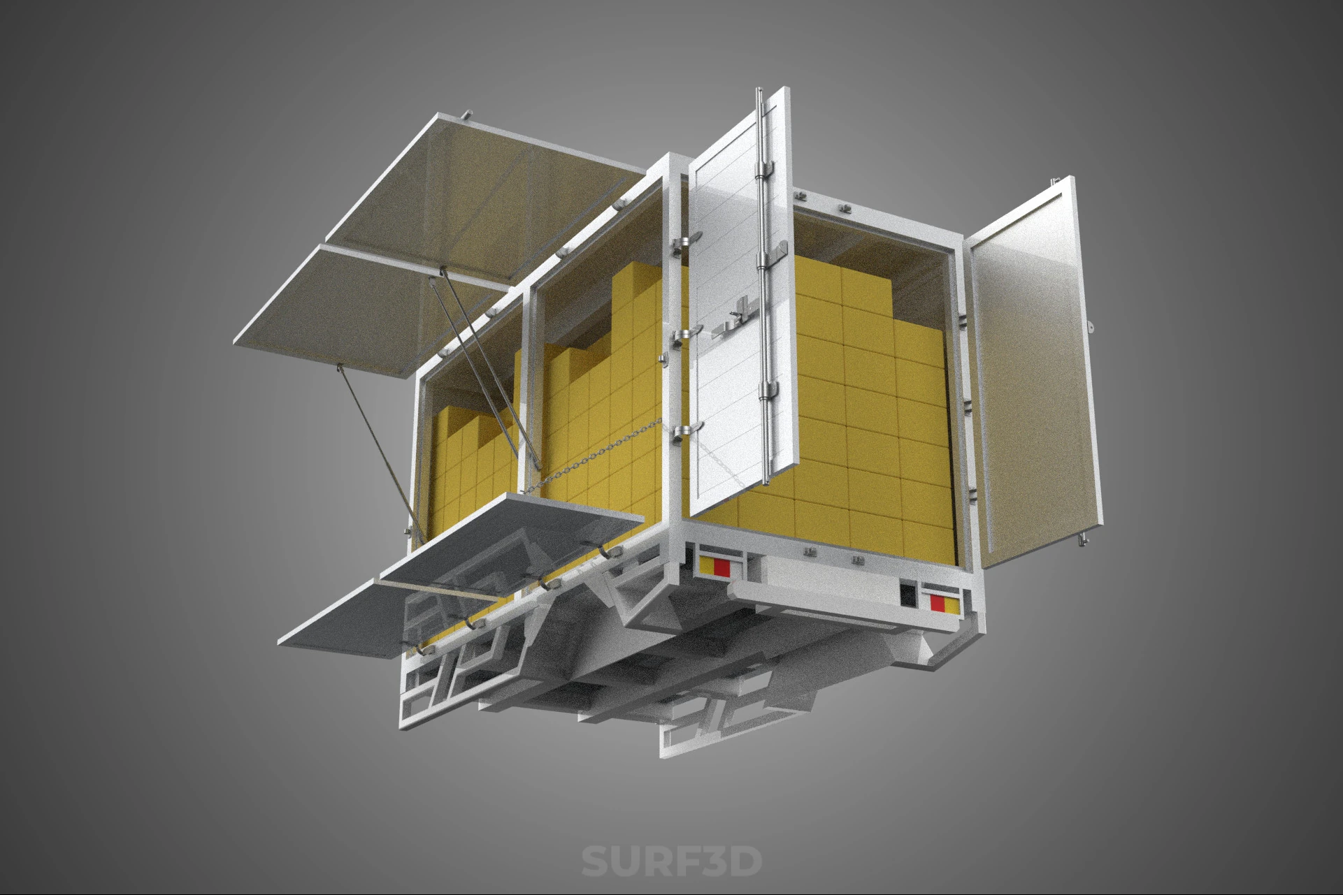 BOX TRUCK PICKUP LORRY CARGO FREIGHT CUBE VAN BOXES DELIVERY CAR 3D Model .c4d .max .obj .3ds .fbx .stl .blend 