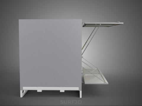 BOX TRUCK PICKUP LORRY CARGO FREIGHT CUBE VAN BOXES DELIVERY CAR 3D Model