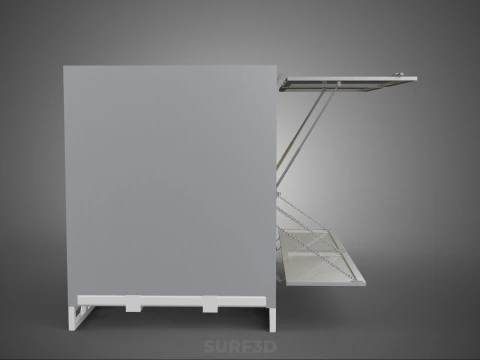 BOX TRUCK PICKUP LORRY CARGO FREIGHT CUBE VAN BOXES DELIVERY CAR 3D Model