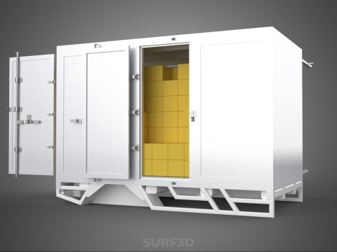BOX TRUCK PICKUP LORRY CARGO FREIGHT CUBE VAN BOXES DELIVERY CAR 3D Model