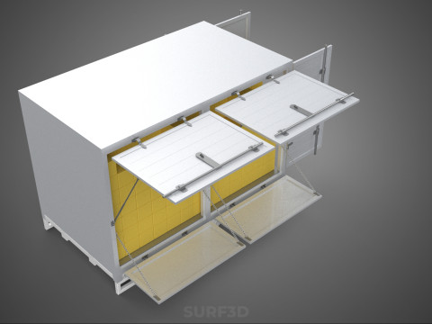 BOX TRUCK PICKUP LORRY CARGO FREIGHT CUBE VAN BOXES DELIVERY CAR 3D Model