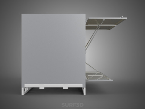 BOX TRUCK PICKUP LORRY CARGO FREIGHT CUBE VAN BOXES DELIVERY CAR 3D Model