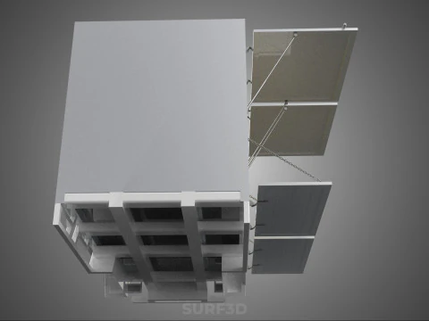 BOX TRUCK PICKUP LORRY CARGO FREIGHT CUBE VAN BOXES DELIVERY CAR 3D Model