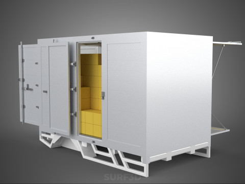 BOX TRUCK PICKUP LORRY CARGO FREIGHT CUBE VAN BOXES DELIVERY CAR 3D Model