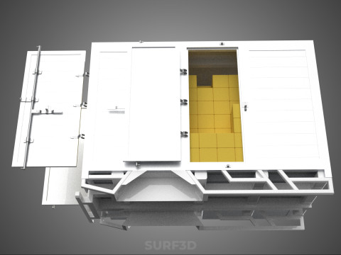 BOX TRUCK PICKUP LORRY CARGO FREIGHT CUBE VAN BOXES DELIVERY CAR 3D Model