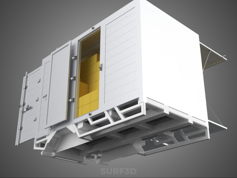 BOX TRUCK PICKUP LORRY CARGO FREIGHT CUBE VAN BOXES DELIVERY CAR 3D Model