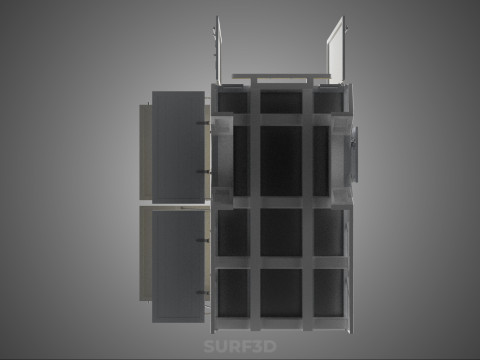 BOX TRUCK PICKUP LORRY CARGO FREIGHT CUBE VAN BOXES DELIVERY CAR 3D Model