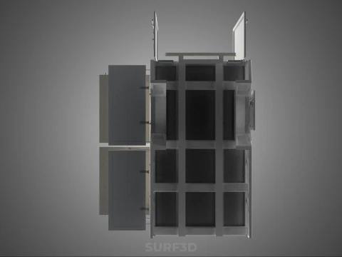 BOX TRUCK PICKUP LORRY CARGO FREIGHT CUBE VAN BOXES DELIVERY CAR 3D Model