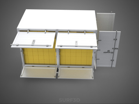 BOX TRUCK PICKUP LORRY CARGO FREIGHT CUBE VAN BOXES DELIVERY CAR 3D Model
