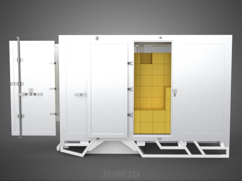 BOX TRUCK PICKUP LORRY CARGO FREIGHT CUBE VAN BOXES DELIVERY CAR 3D Model