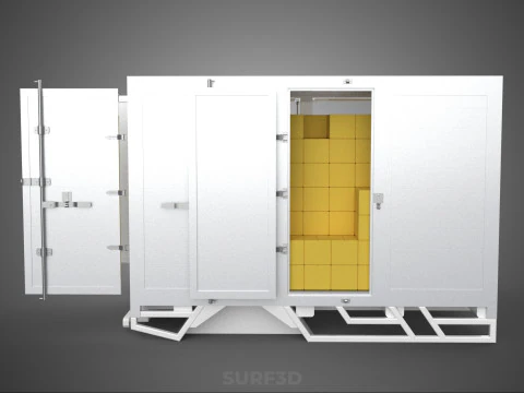 BOX TRUCK PICKUP LORRY CARGO FREIGHT CUBE VAN BOXES DELIVERY CAR 3D Model